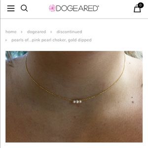 ISO Dogeared Pearl Choker Gold Dipped